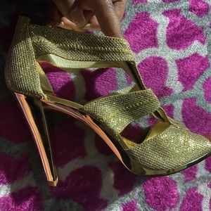 Michael Kors Gold Glitter Heels